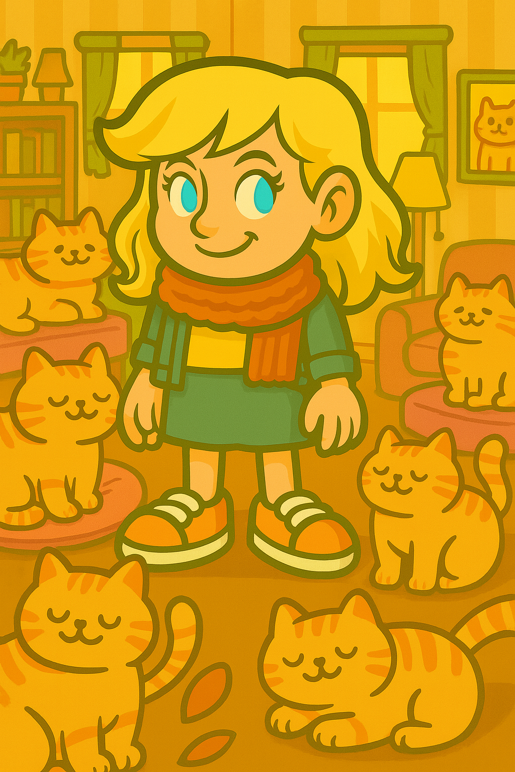 Blondie loves her cats