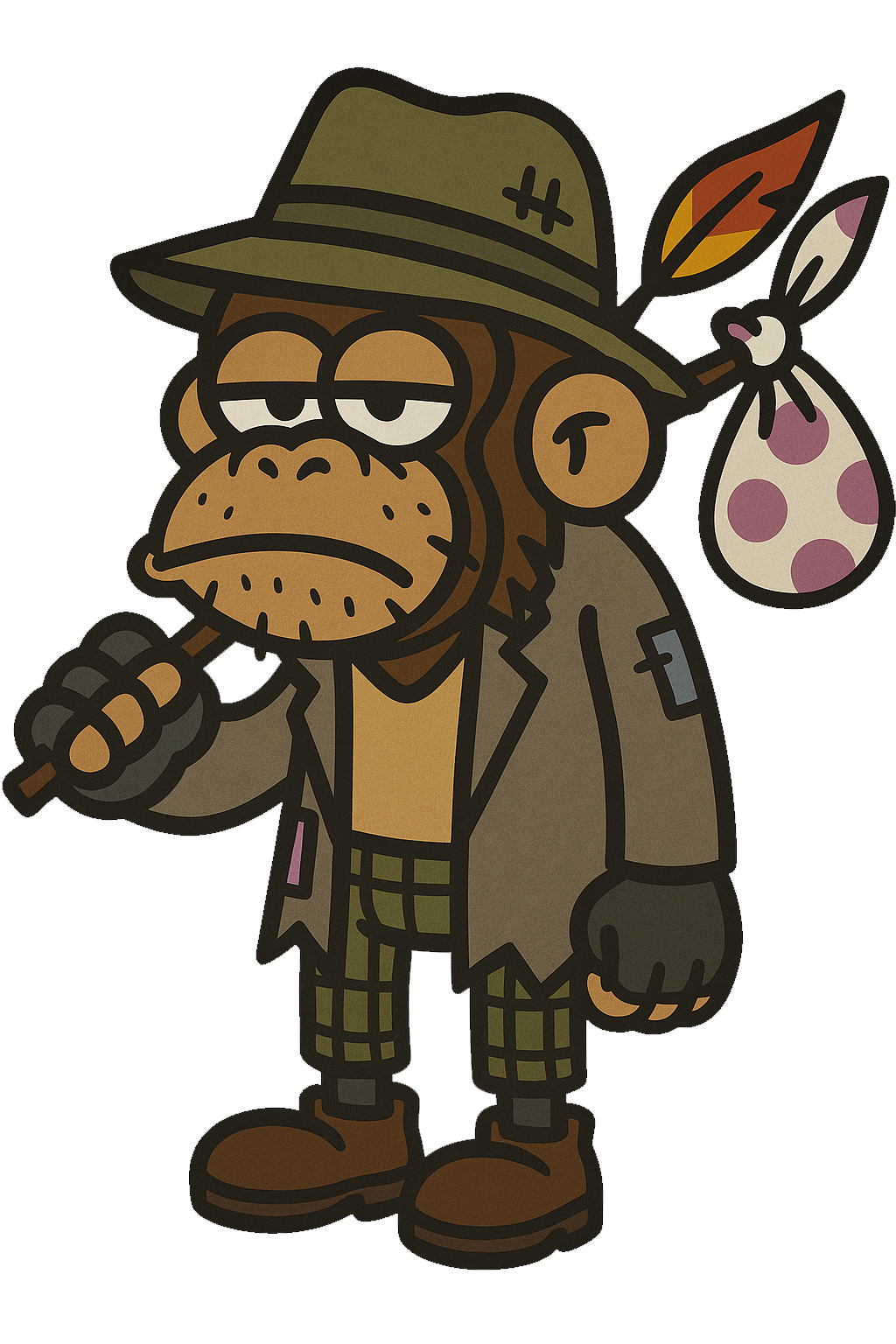 Paperboy CharacterBroke Ape