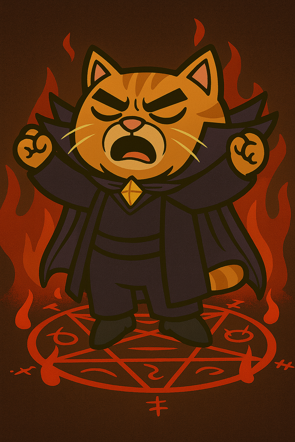 He's gonna summon something, paperboy quick.