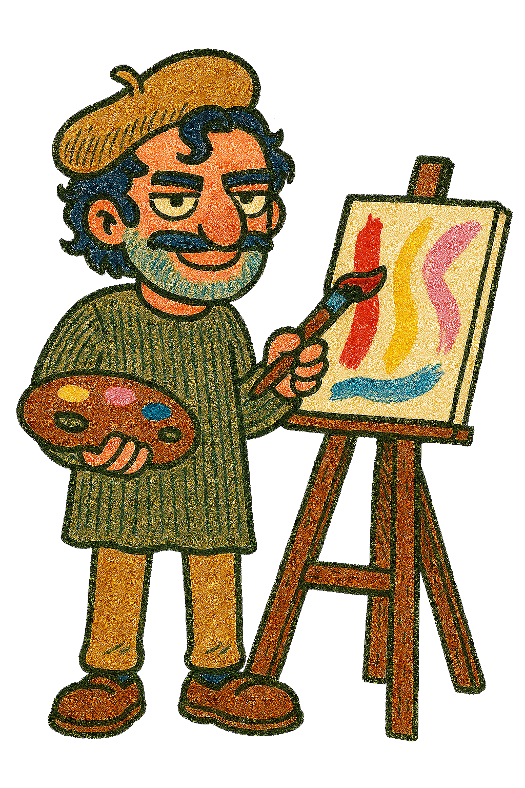 but thinks he's the greatest artist in the world