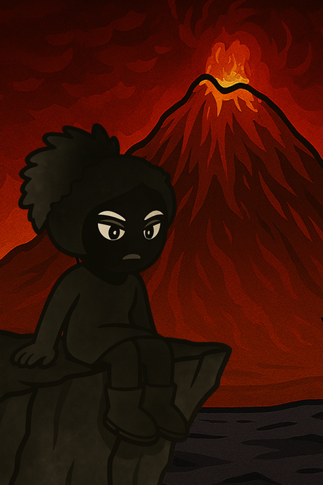 the shadow of the mountain might look pretty from here