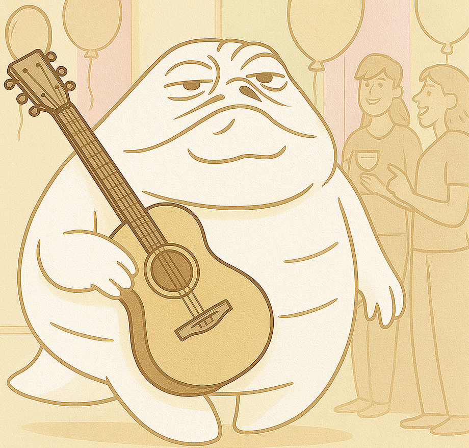 He likes to play the guitar.