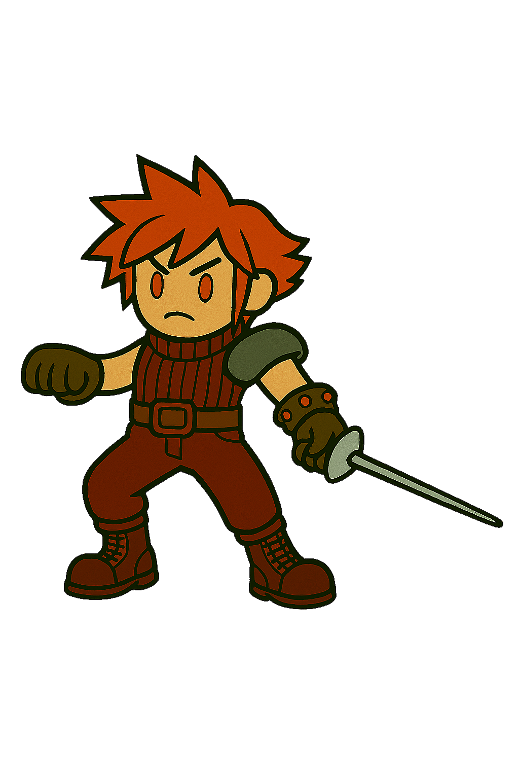 he's got a lil sword
