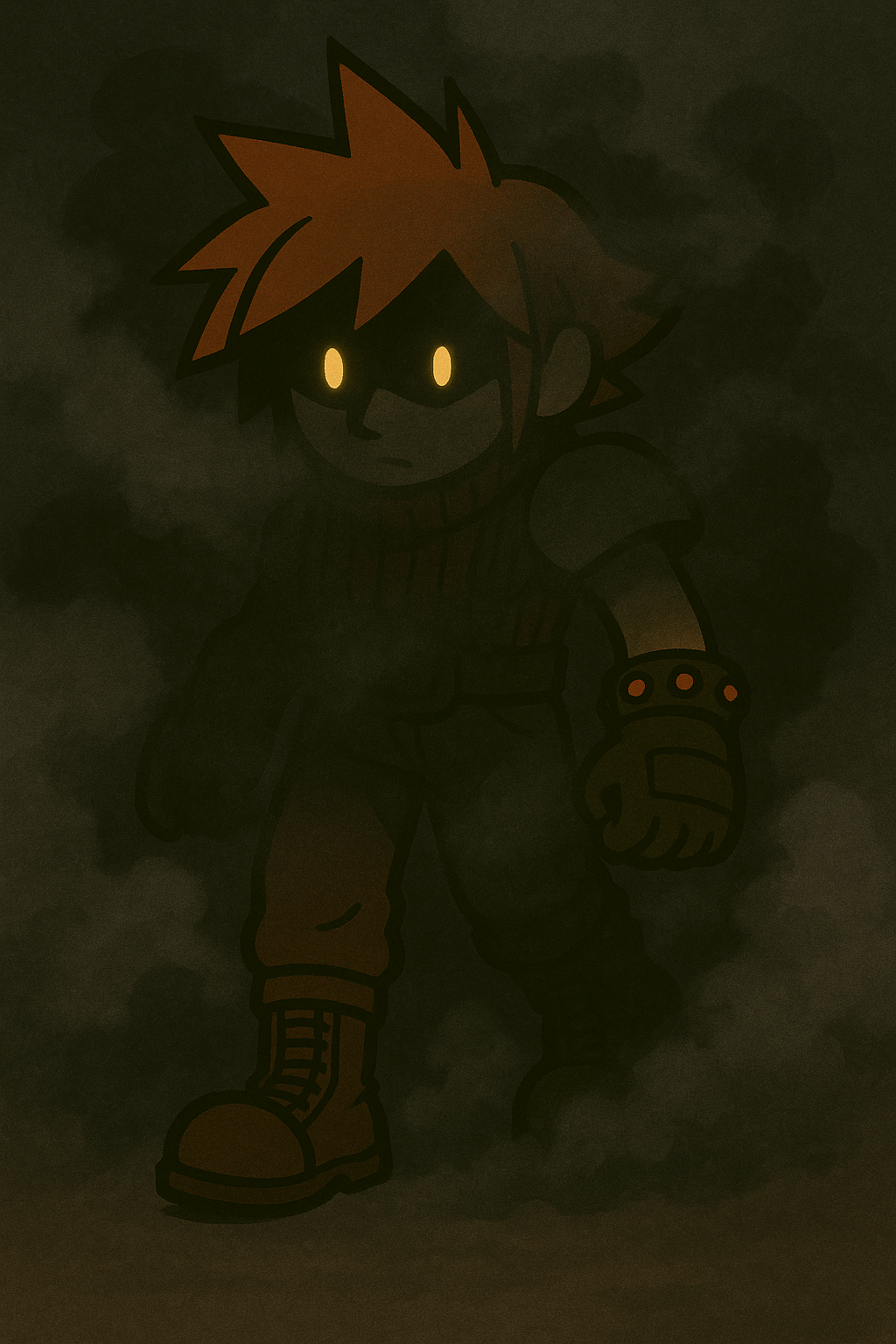 he emerges...