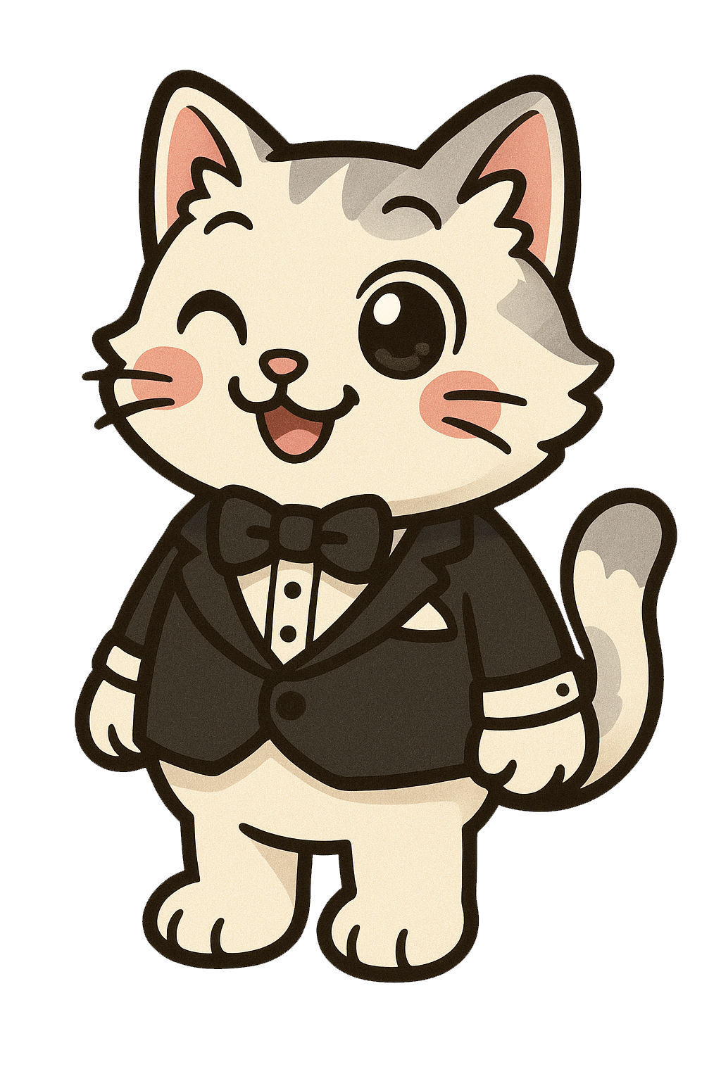 Paperboy CharacterTuxedo Cat